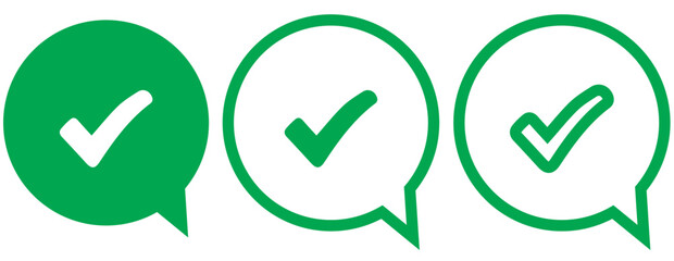 thin line speech bubble like dos and donts. concept of checklist element and reject or accept symbol for evaluation quiz. outline simple trend logotype graphic design illustration isolated on white
