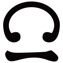 家紋です。鐶に一文字といいます。