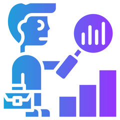Benchmarking glyph gradient icon