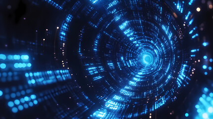 Fototapeta premium Abstract Digital Tunnel of Light