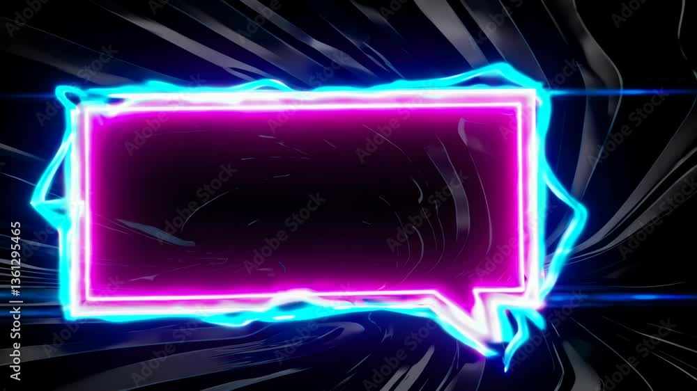 Poster dynamic neon frame design showcasing modern graphics with glowing effects and vibrant colors perfect