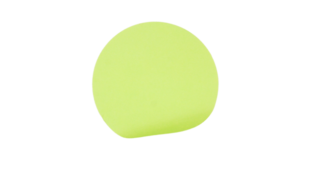 Round green paper sticker label with blank space isolated on transparent background