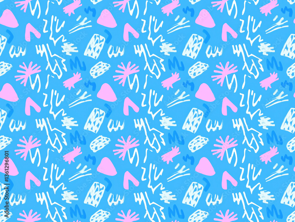 Aufkleber abstract watercolor pattern: a vibrant and dynamic seamless pattern composed of abstract watercolor 