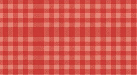 Red and Peach Gingham Pattern Texture. AI Generated