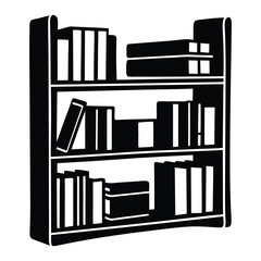 vector illustration of a bookshelf