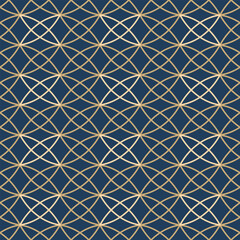 Japanese Cross Line Petal Vector Seamless Pattern