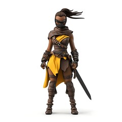 Obraz premium cyber warrior princess hero 3D render