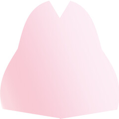 pink abstract form isolated with gradient and curves