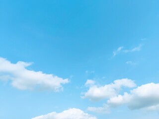 Fototapeta premium clear blue sky and white clouds