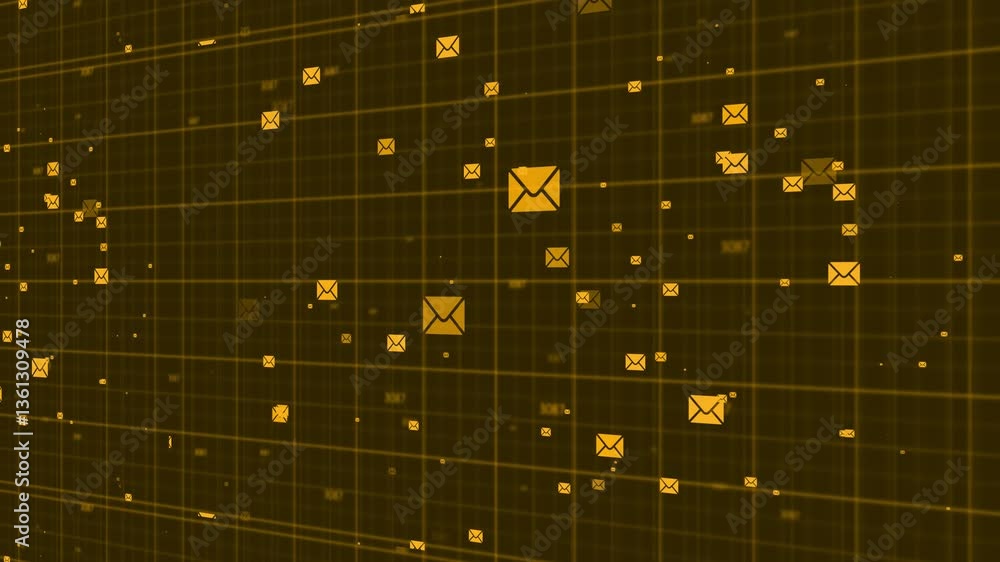 Poster envelope open message or email icon isolated . technology communication icon .