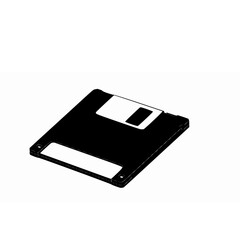 black floppy disk