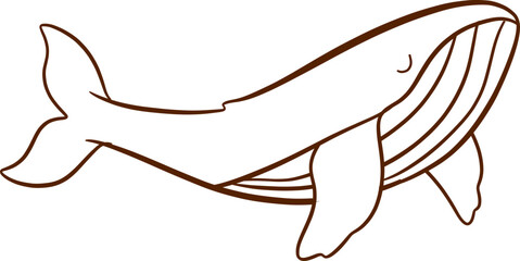 Obraz premium doodle whale, Hand drawn sketch vector illustration of whales . Sperm whale, humpback whale, beluga, orca. Monochrome ink drawing, imitation of engraving., Hand-Drawn Doodle cute Whale 