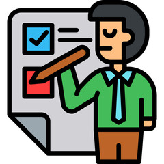 Criticality Analysis lineal color icon