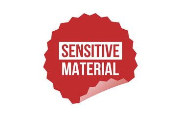 Sensitive Material red ribbon label banner.