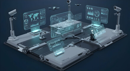 Abstract Technology Digital Interface Display System