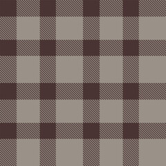 Bright Purple Brown Seamless Tartan with Muted Warm Grey accents Textile Design