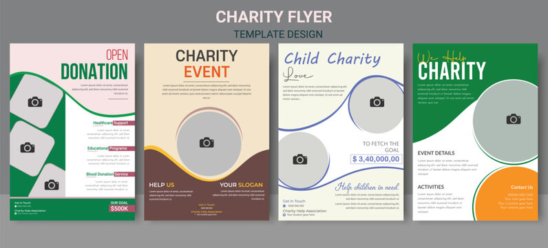 Charity fundraising poster design template or donation charity flyer, leaflet, and handbill design template. Charity Event Flyer Template Fundraising and Donation . Blood Donation a Charity Event 