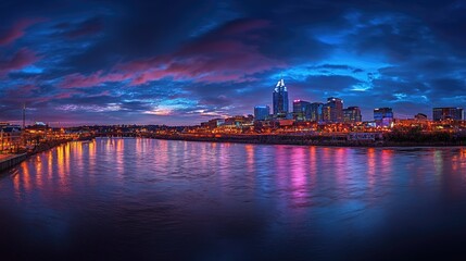 Nashville Skyline at Sunset