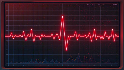 heart beat on monitor