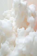 Abstract Creamy White Swirls, a Gentle Cloud-like Dreamy Composition