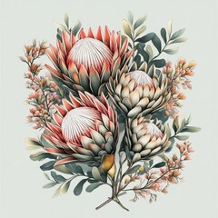 Fototapeta premium Creative floral graphics perfect for online florist branding.