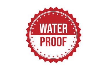 Water proof red ribbon label banner.