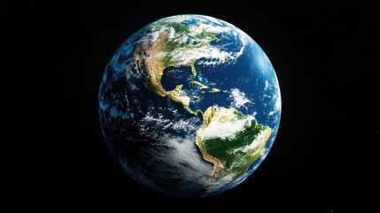 Earth from Space, detailed view of the Americas.