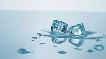  A pile of ice cubes, transparent and clean background.