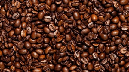 Fototapeta premium Organic coffee bean texture serves as a compelling backdrop.
