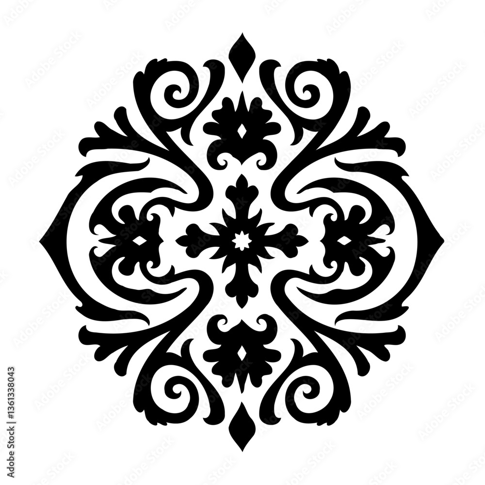 Poster Abstract Circular Ornamentation Design Pattern