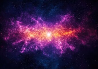 Stunning Cosmic Nebula Displaying Vibrant Colors and Galactic Depth