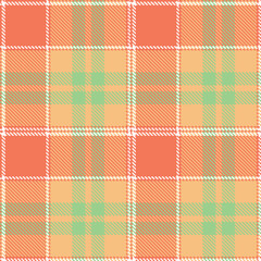 Modern Soft Melon Seamless Tartan Textile Design