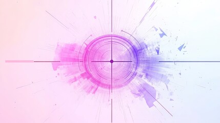 Obraz premium Pastel Crosshair Design on White Background