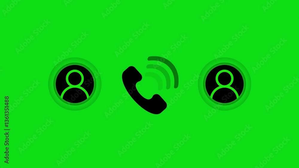 Poster incoming call icon isolated .animation of incoming call icon. call answer. phone dial symbol. call c