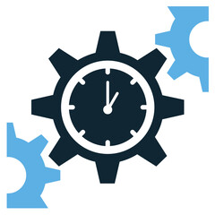 Time management icon vector representing productivity, efficiency, and task organization. Ideal for corporate success, business growth, and effective scheduling.