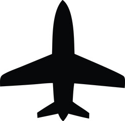 Plane silhouette icon, airplane icon