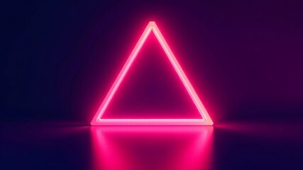 pink triangle in a dark room