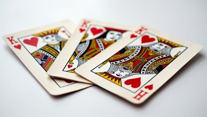 Three Kings Of Hearts Playing Cards