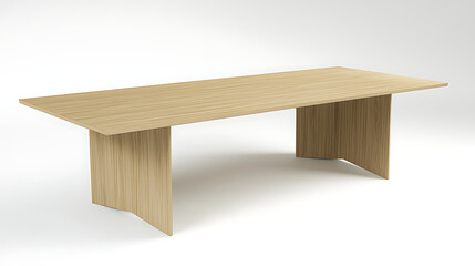 A wooden table with a white background