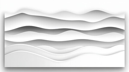 Obraz premium Layered Papercut Mountain Landscape Illustration AI Generated