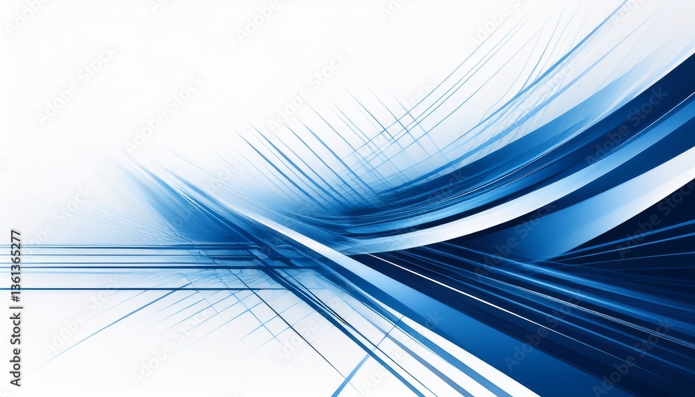 Poster abstract motion geometric shiny navy overlapping technology concept perspective on white background 