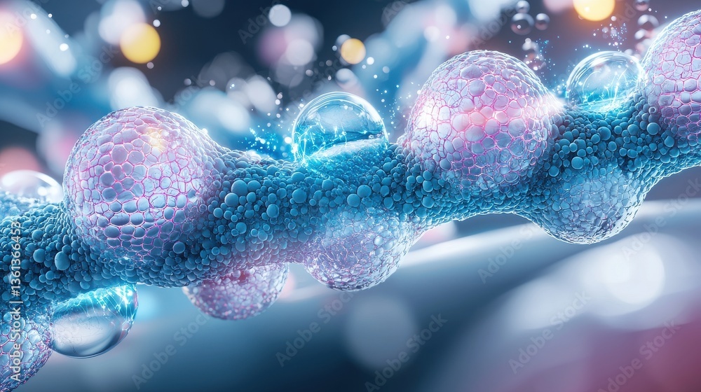 Poster a close up view of ethereal shimmering bubbles floating on a tranquil reflective surface creating a 
