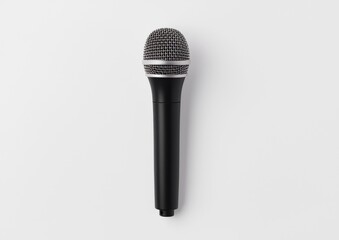 Professional Microphone on a Plain Background for Audio Production