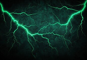 Dark Background with Glowing Green Lightning Bolt Design