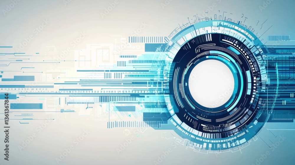 Poster dynamic technology visualization digital space graphic design abstract environment futuristic viewpo