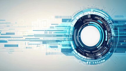 Obraz premium Dynamic technology visualization digital space graphic design abstract environment futuristic viewpoint