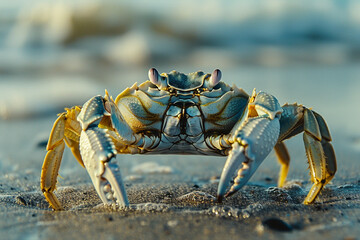 Fototapeta premium Closeup Zoom Beach 70-200Mm Crab Daylight The Lens