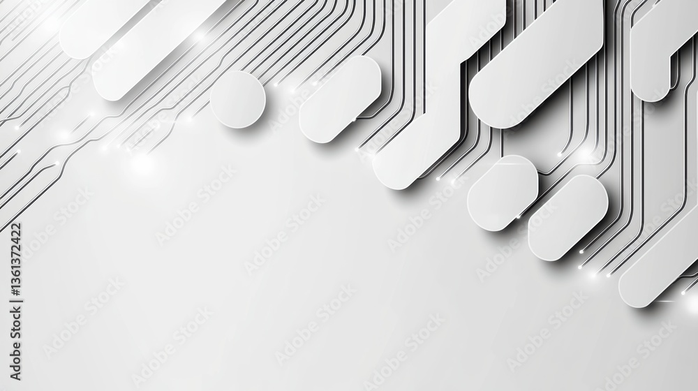 Poster exploring innovative circuit patterns digital art modern design minimalist aesthetic abstract perspe
