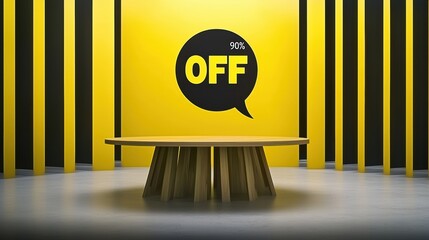 Massive sale event modern store advertising content bright environment close-up view promotional concept