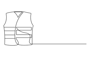 one line drawing safety vest rendered